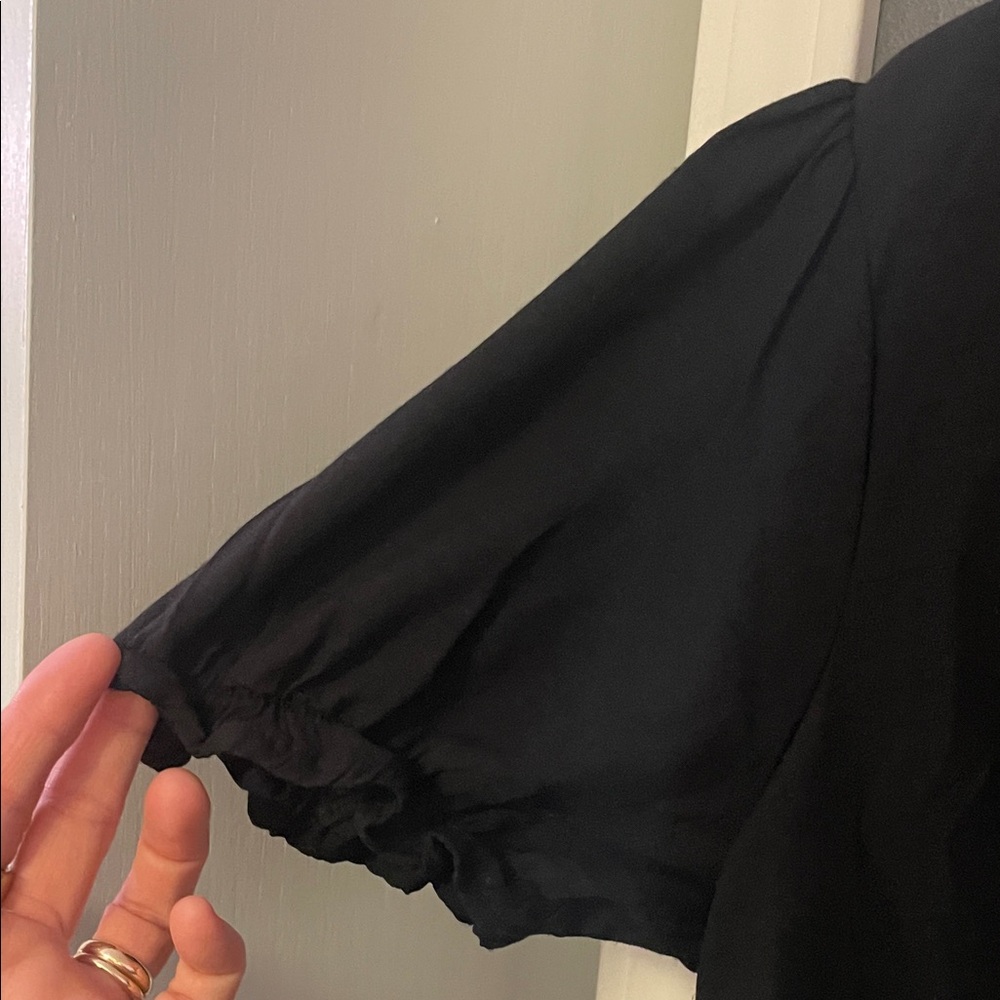 Trixxi Black Mini Dress with Ruffle Details - Picture 5 of 9